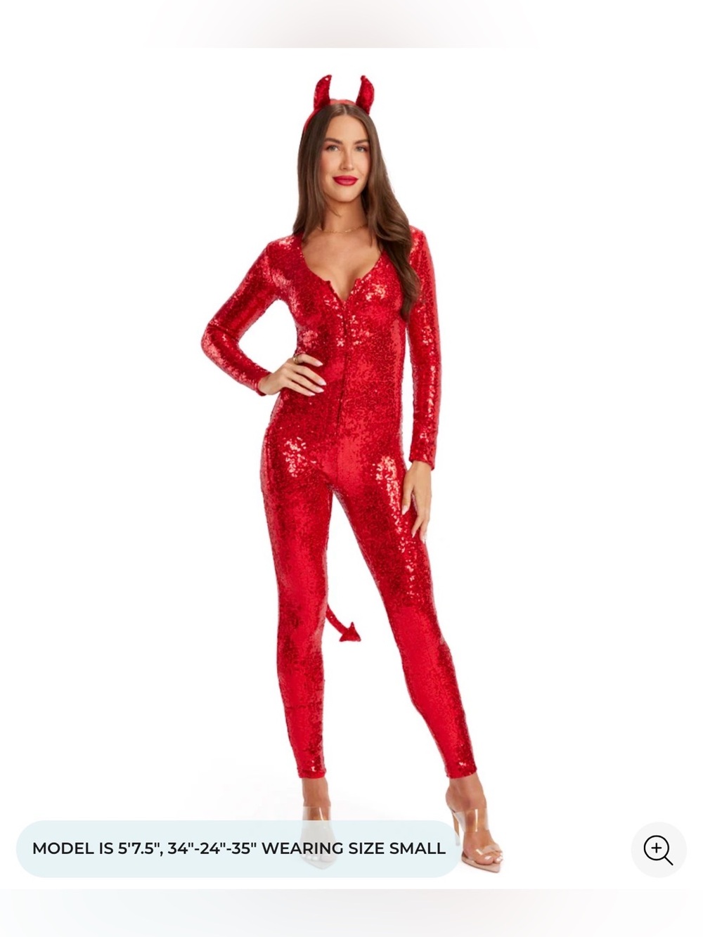 Tipsy Elves Red Sequin Devil Costume Romper